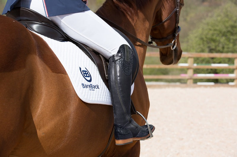 Bareback Footwear Milan Long Dress Riding Boots - Blue