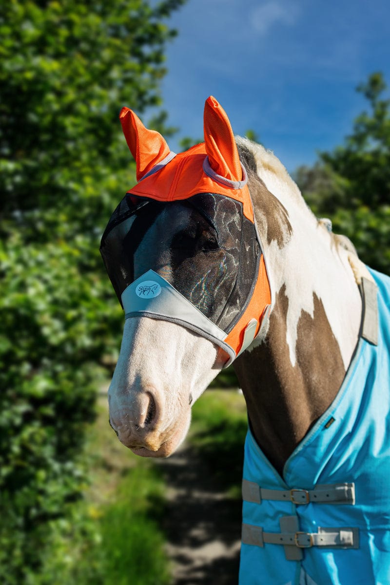 Swish Horse Fly Mask - Orange
