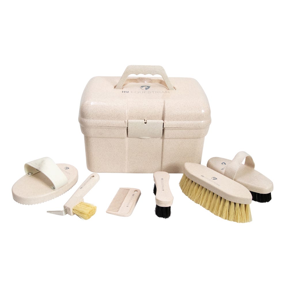 Hy Equestrian Recycled Grooming Kit - Beige