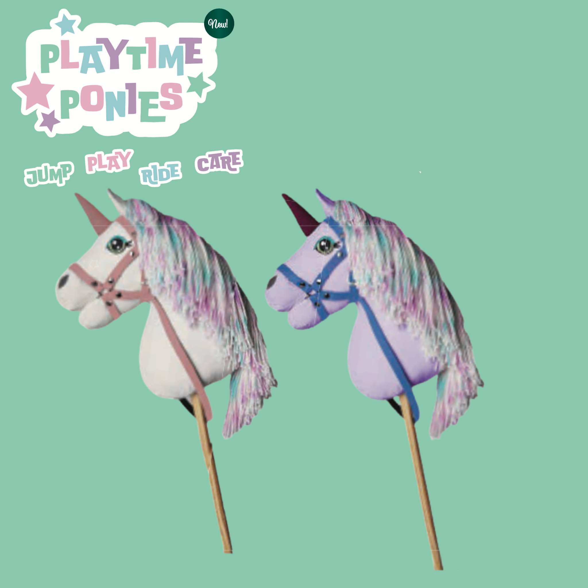 Play Time Ponies Hobby Horse Unicorn Edition by Hy Equestrian