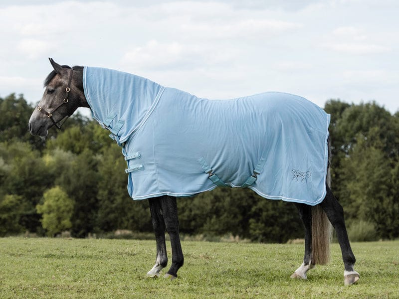Swish Fleece Rug With Neck Cover - Baby Blue