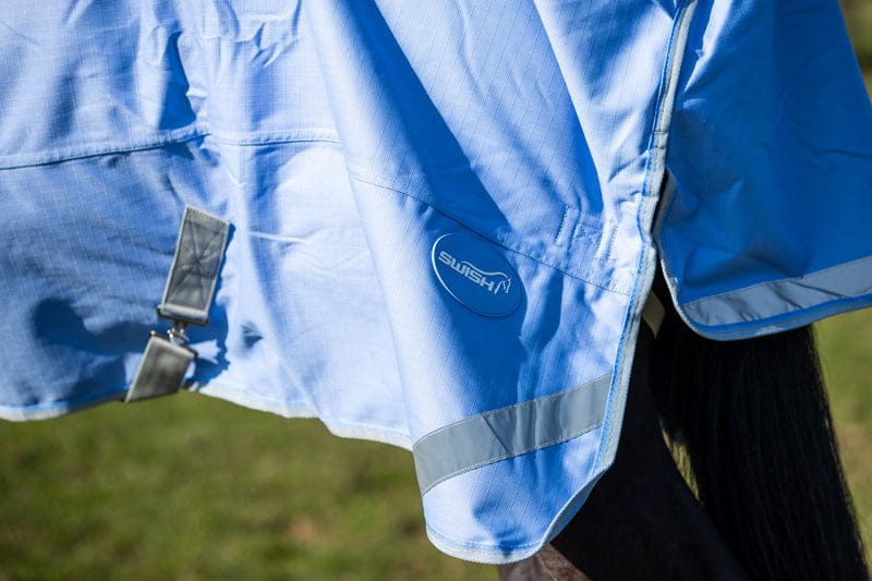 Swish 100G Detachable Neck Turnout Rug - Cornflower