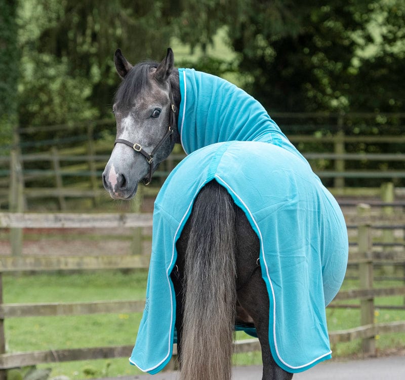 Swish Fleece Rug With Neck Cover - Turquoise