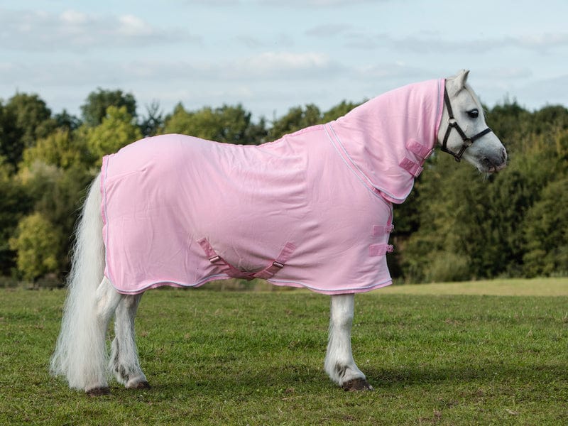 Swish Fleece Rug With Neck Cover - Baby Pink