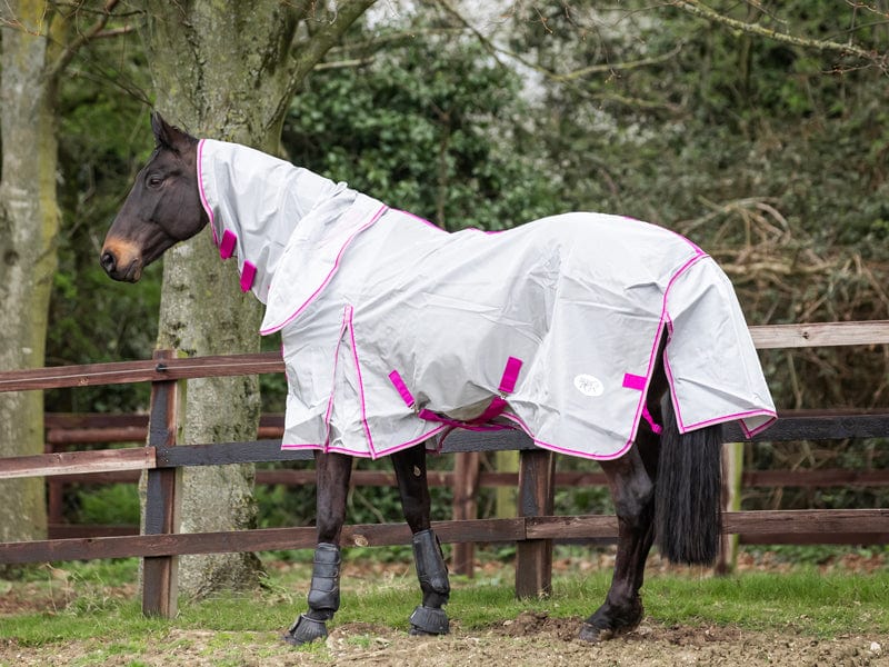 Swish Nylon Fly Cool Rug - Grey/Mulberry