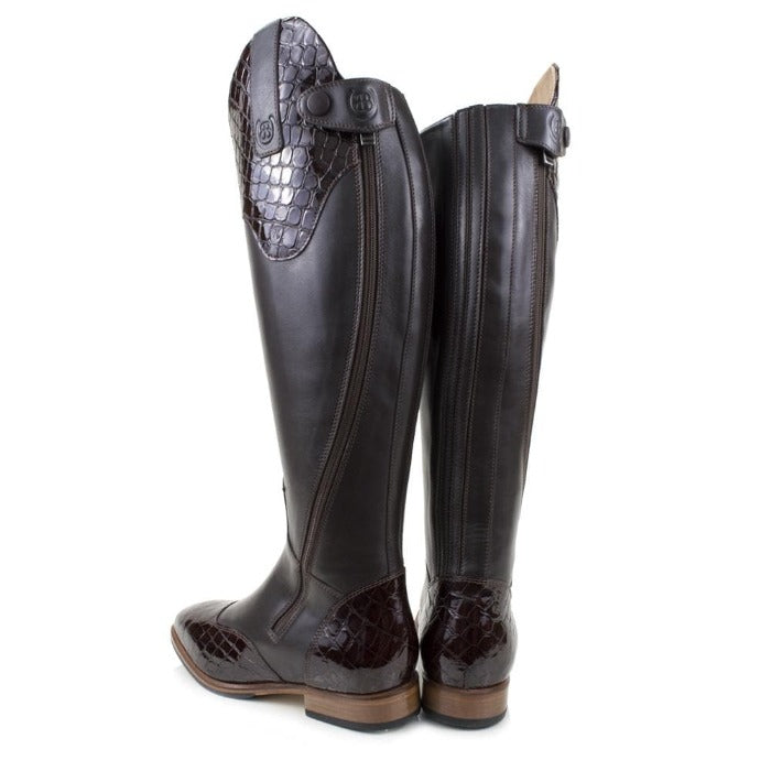 Bareback Footwear Milan Long Dress Riding Boots - Brown