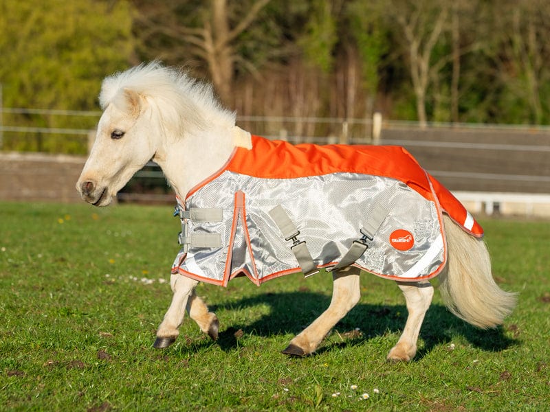 Swish Mini Fly Turnout Combination Rug - Orange/Grey