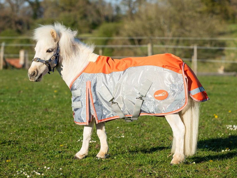 Swish Mini Fly Turnout Combination Rug - Orange/Grey