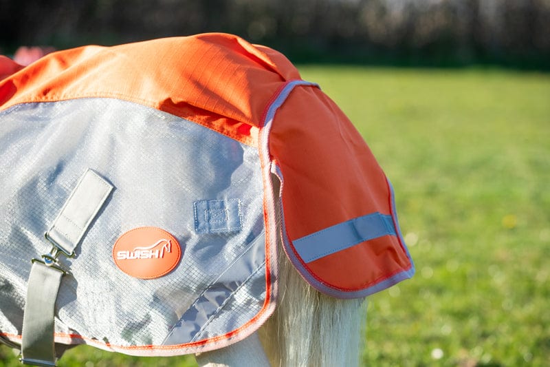 Swish Mini Fly Turnout Combination Rug - Orange/Grey