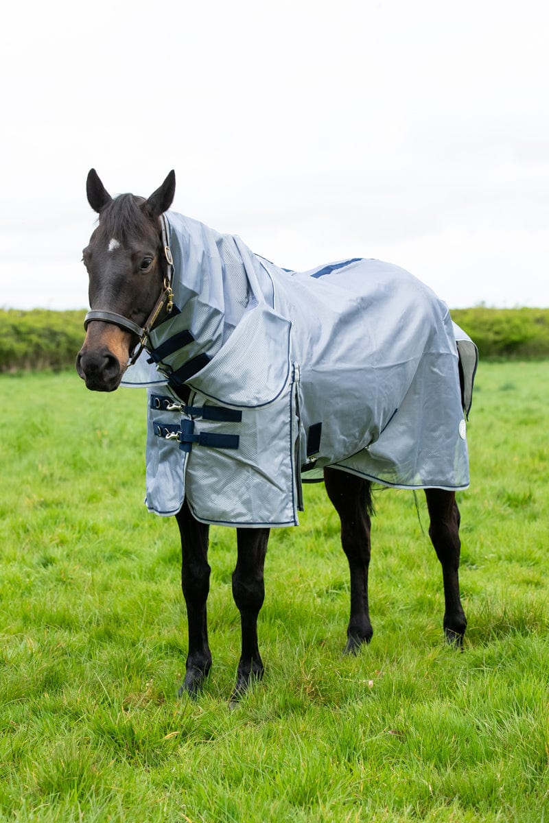 Swish Nylon Fly Cool Rug - Grey/Navy