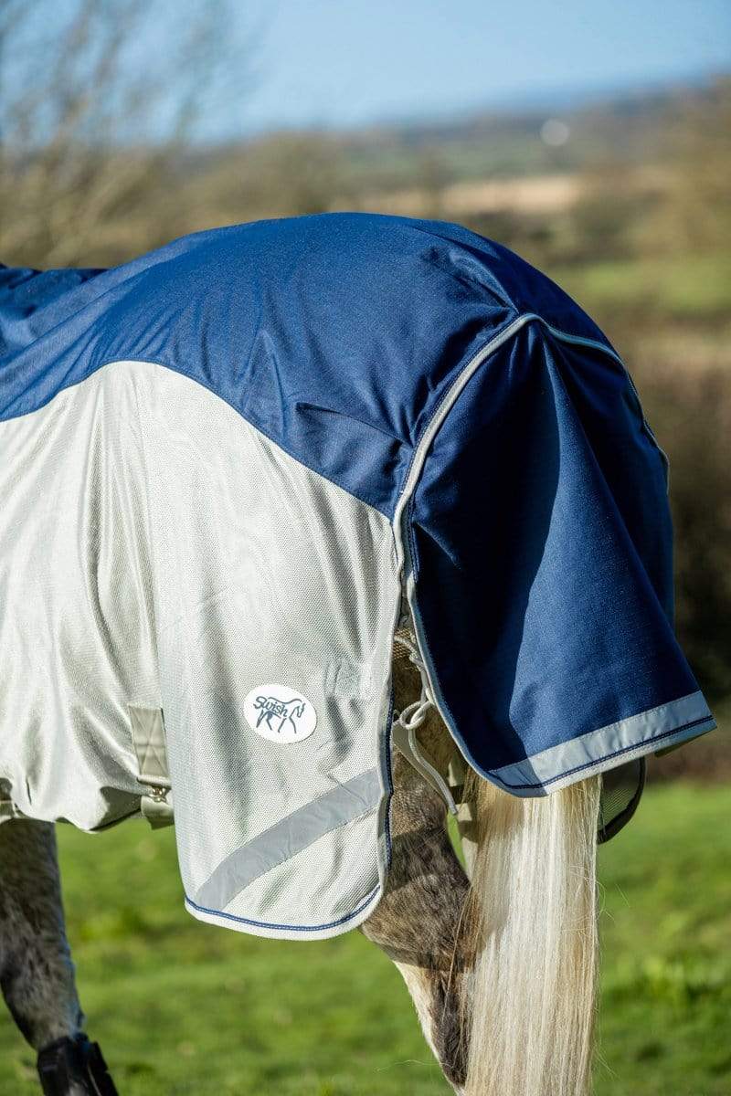 Swish Fly Turnout Combination Rug -Navy (Mesh)