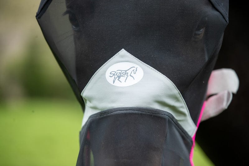 Swish Horse Fly Mask With Nose - Pink