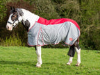 Swish Wide Fit Fly Turnout Combination Rug - Red (Mesh)