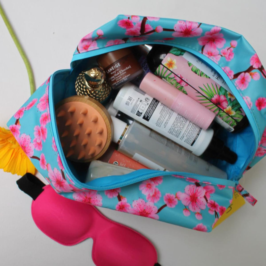 Wash Bag and Satin Sleep Mask Collection