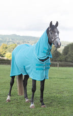 Swish Fleece Rug With Neck Cover - Turquoise