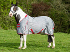 Swish Wide Fit Mesh Fly Rug - Grey/Red
