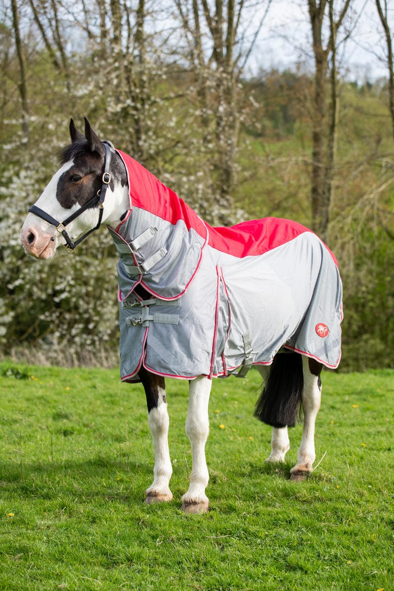 Swish Wide Fit Fly Turnout Combination Rug - Red (Mesh)